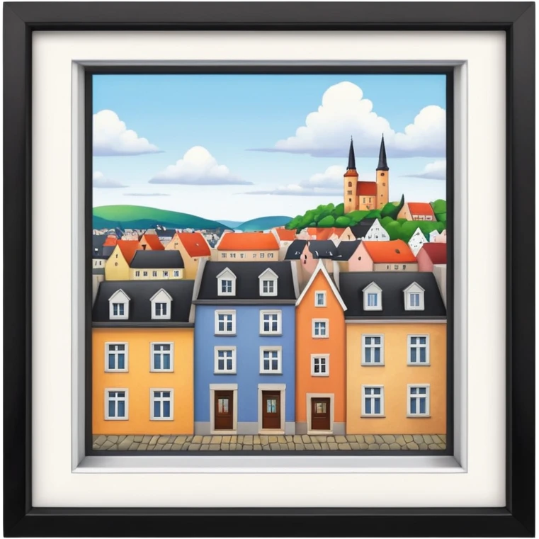 window looking out on german town emoji