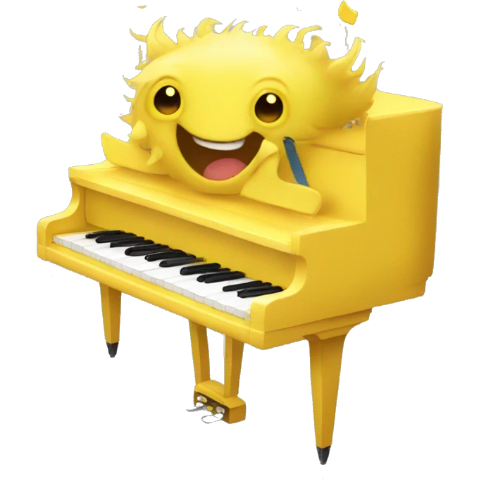 cute yellow piano creature emoji