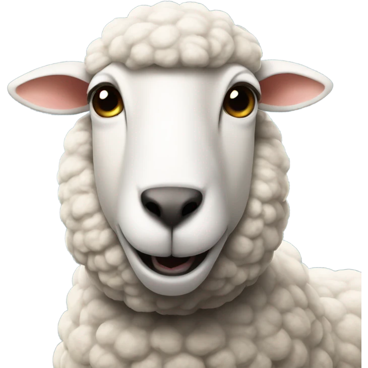 Sheep saying be safe emoji