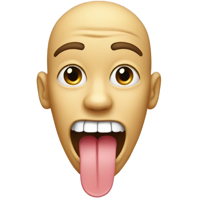 face with mouth open tip of the toungue touching top teeth with a finger curled in front of the mouth emoji