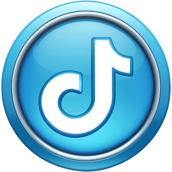 Crea la verificación de tik tok  con un bien de color celeste emoji