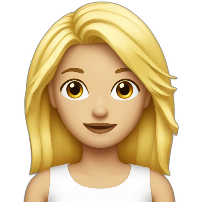 Fille blonde emoji