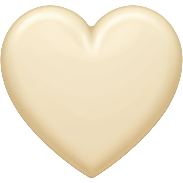 Cream heart emoji