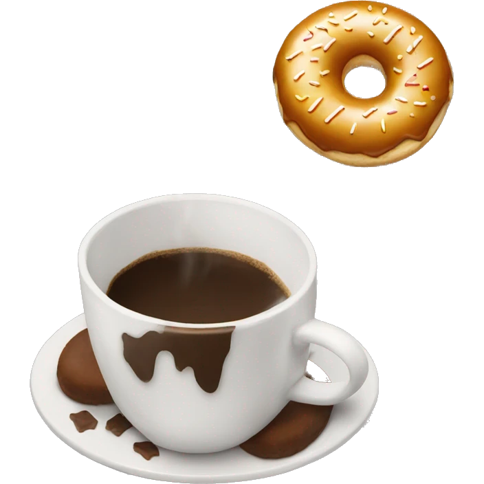 Coffe and donut emoji