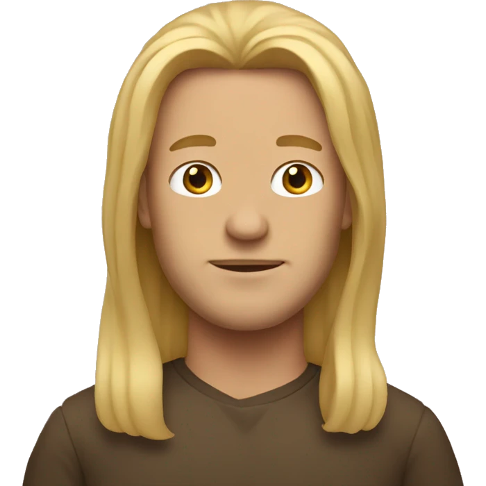 Man with long blonde hair emoji