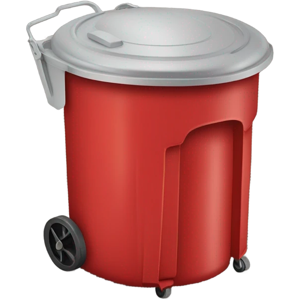 red 96 gallon trash can  emoji