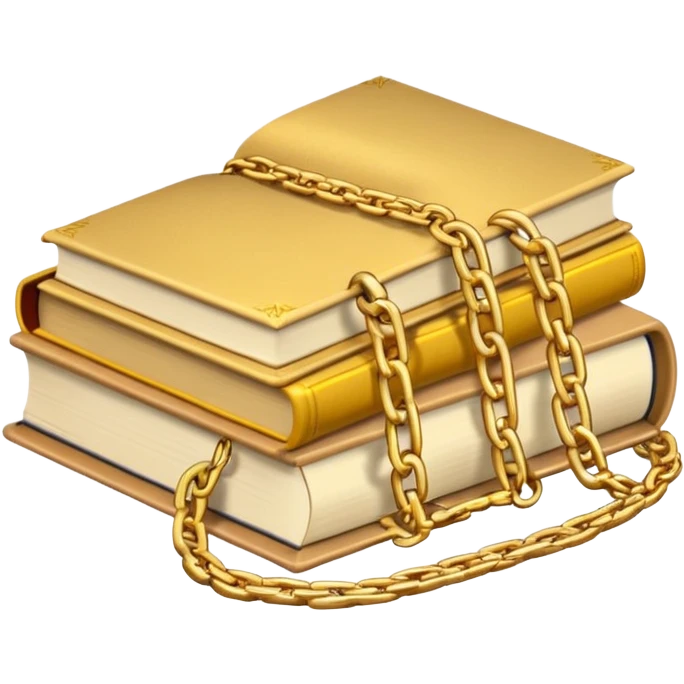 Beige Chains + book emoji