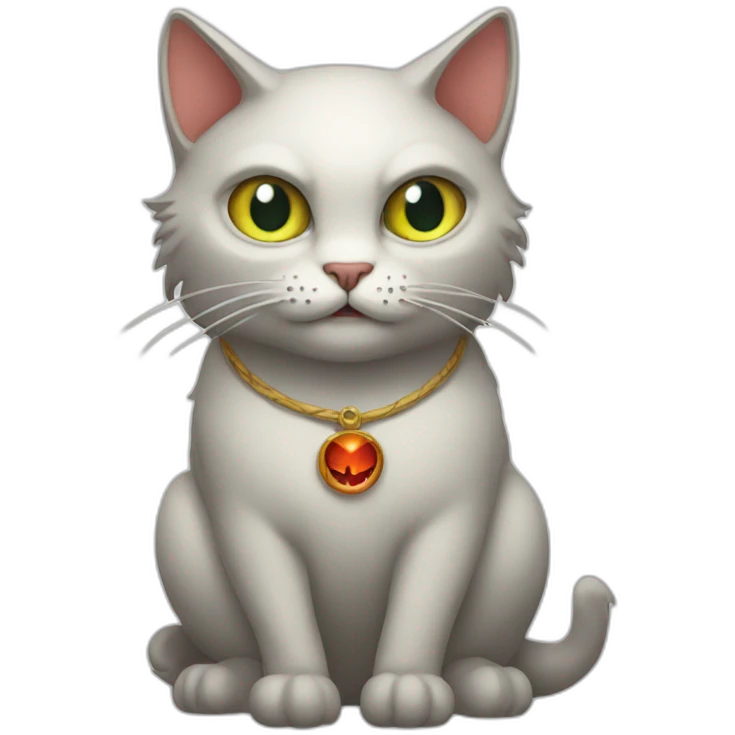cat with demon emoji