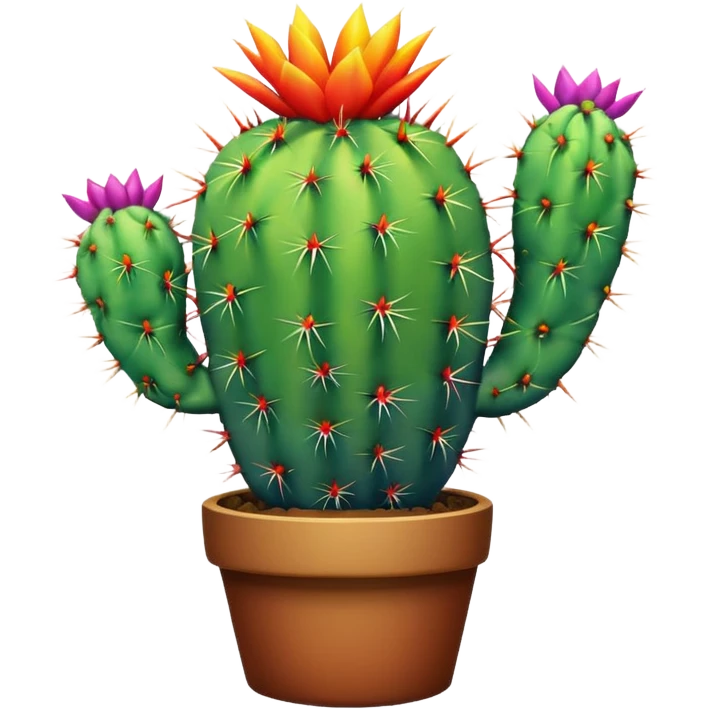 Rainbow cactus emoji