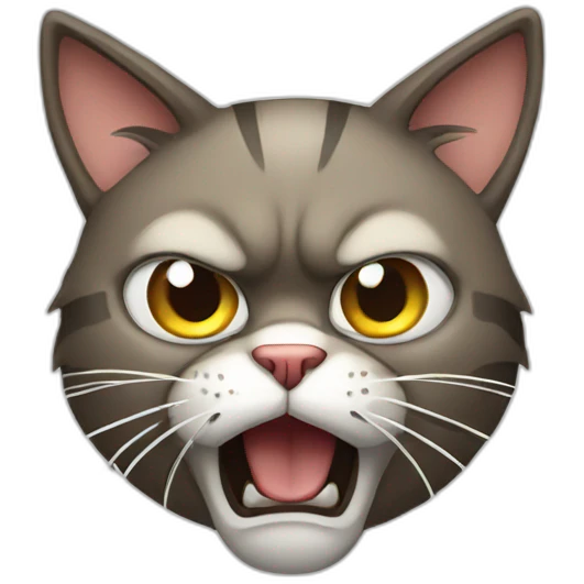 an angry cat emoji