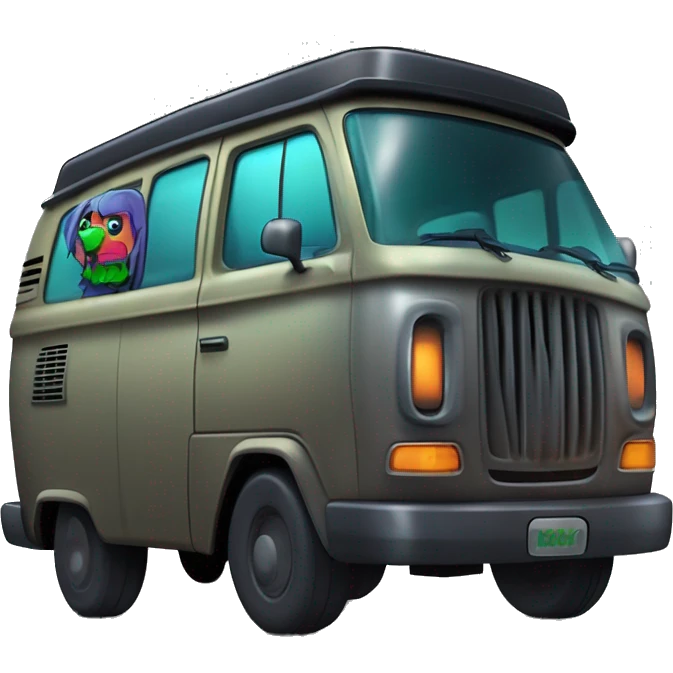 Tonka Toys Darth Vader’s and Scooby Doo’s, Velma, Shaggy, Daphne, and Fred’s mystery machine ghost hunters van emoji