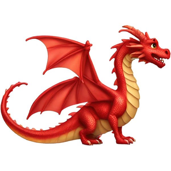 dragón Red throwing a kiss emoji