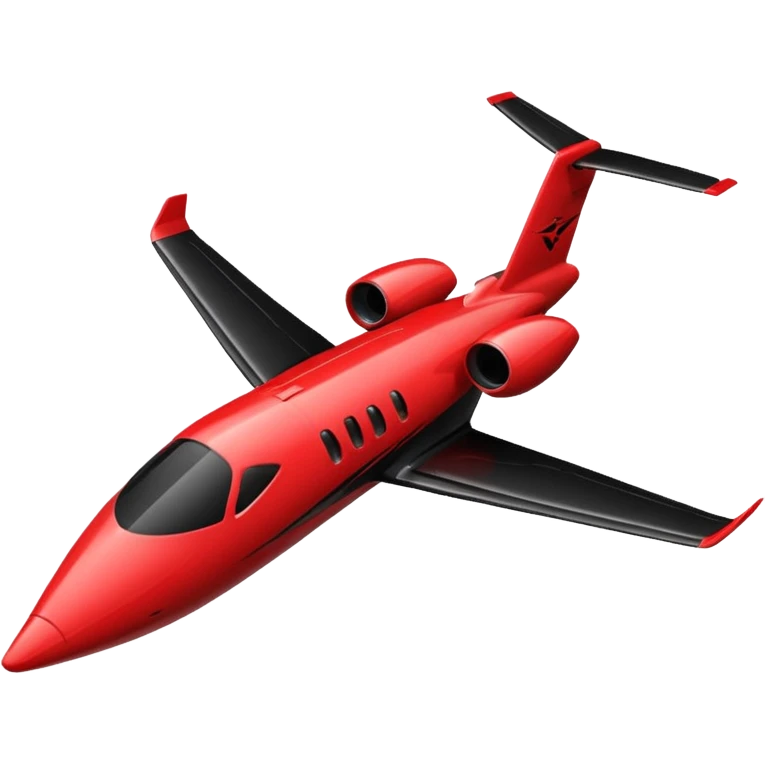 red and black learjet emoji