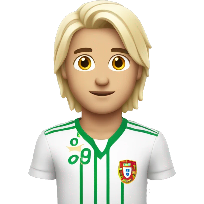 portugal white fan boy wit straight hair cute emoji