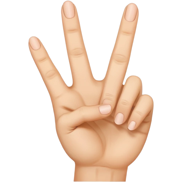 A hand that raises its first three fingers  emoji