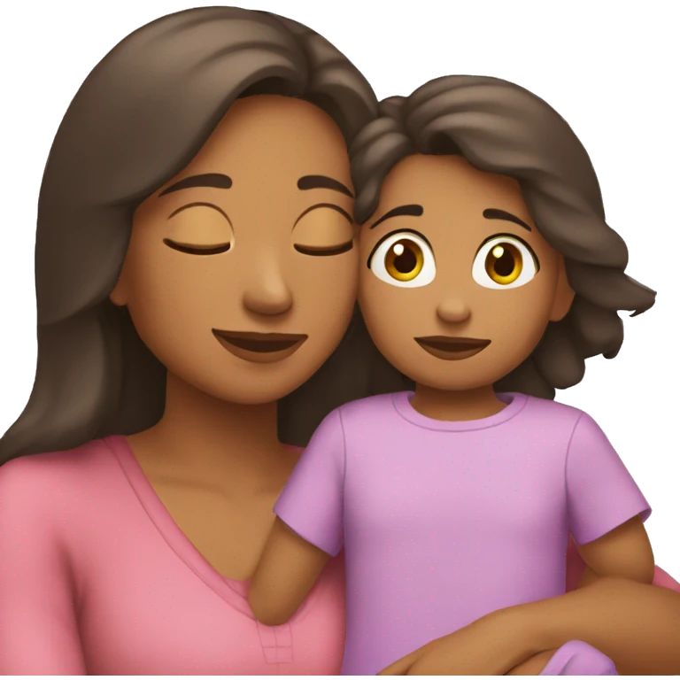 abrazo mama hija emoji