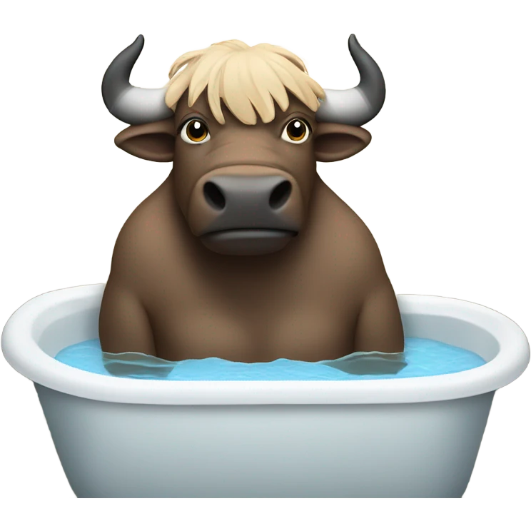 Buffalo in a bathtub emoji