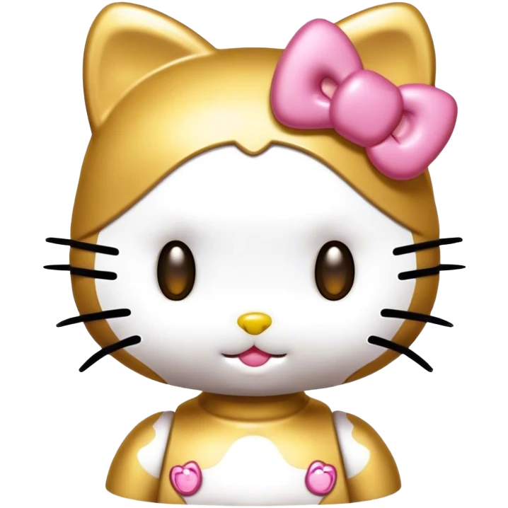 gold hello Kitty emoji