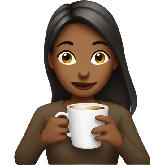 girl sipping coffee  emoji