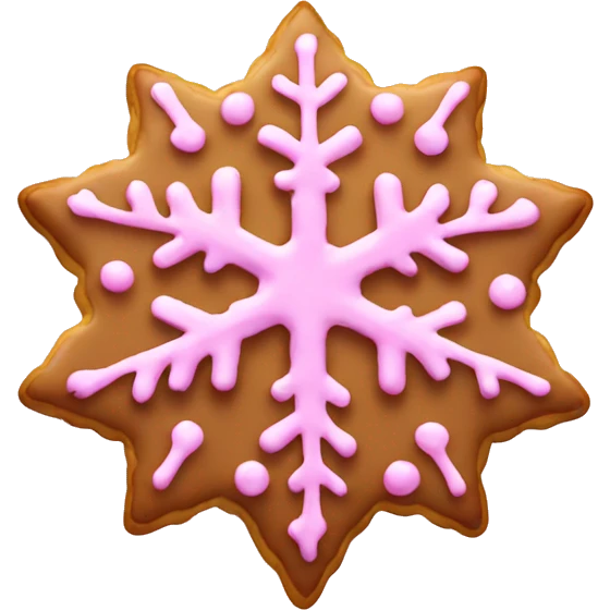 pink snowflake cookie  emoji