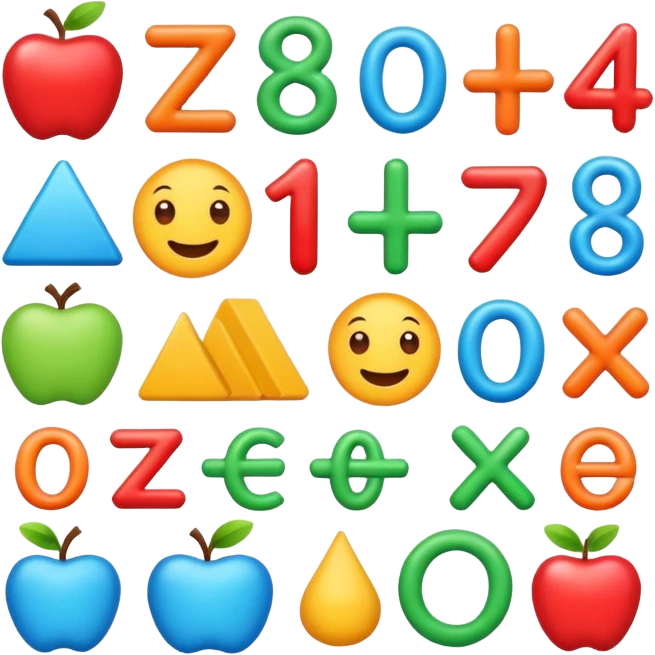 Cute math symbols emoji