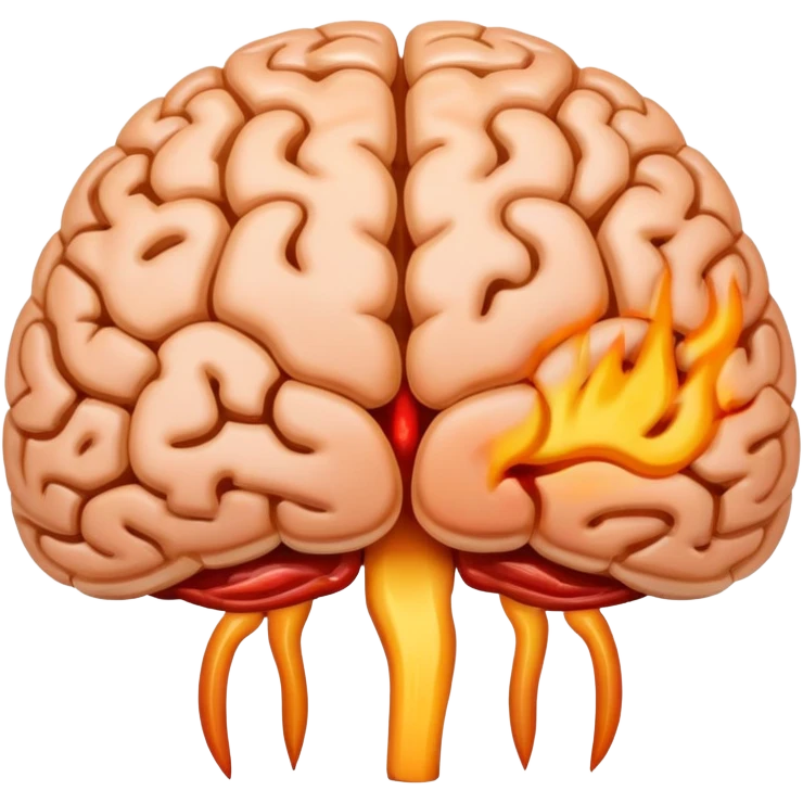 Brain being fried emoji