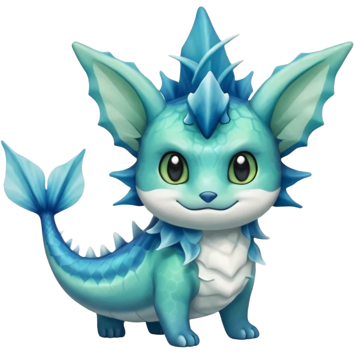 Elfish Unique Torterra-Vaporeon-feline emoji