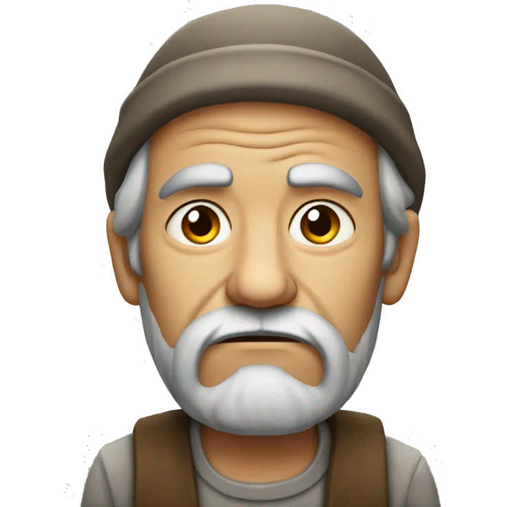 Frowning hobo emoji