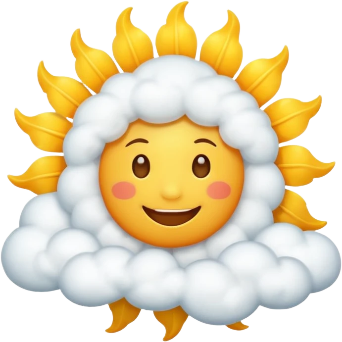 Sunny Cloud, with happy sun emoji