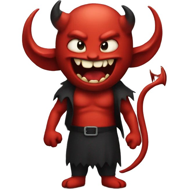 devil with a tail emoji