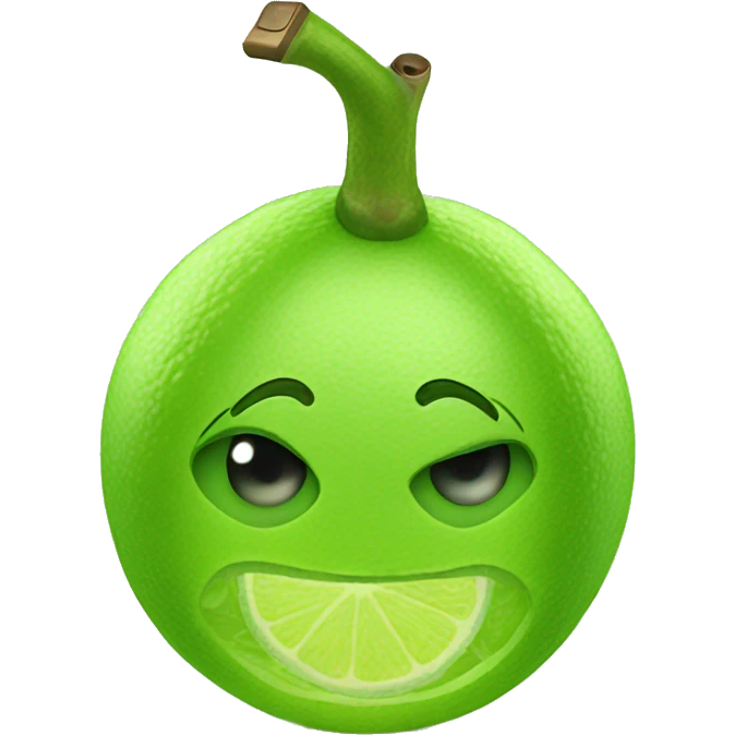 lime with phone emoji
