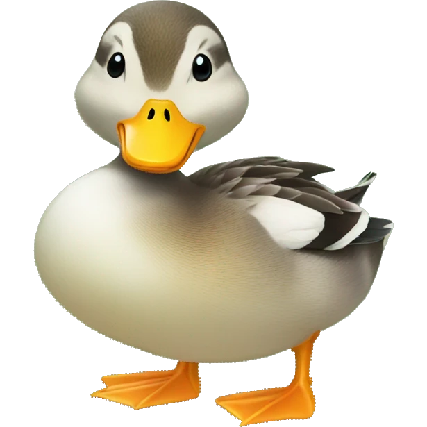 Duck feels love so love emoji