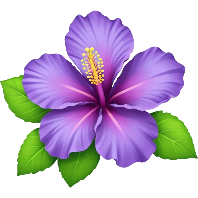 Change the lilac hibiscus flower to blue and lime green colors, keep the emoji style, with no background. emoji