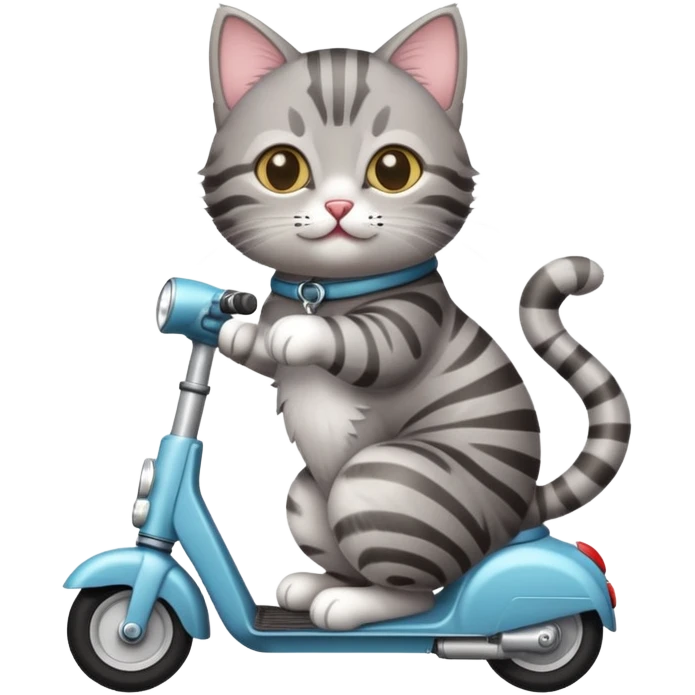 Cat on a scooter  emoji