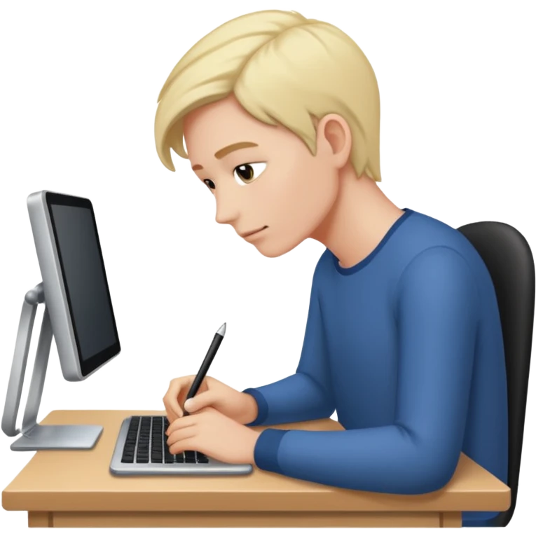 write on computer emoji