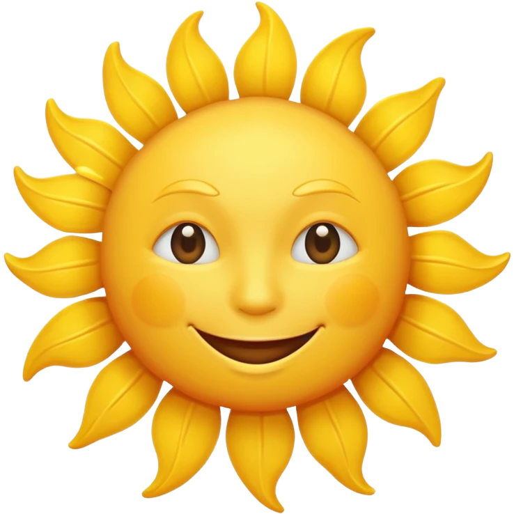 smiling sun emoji, simple and cheerful emoji