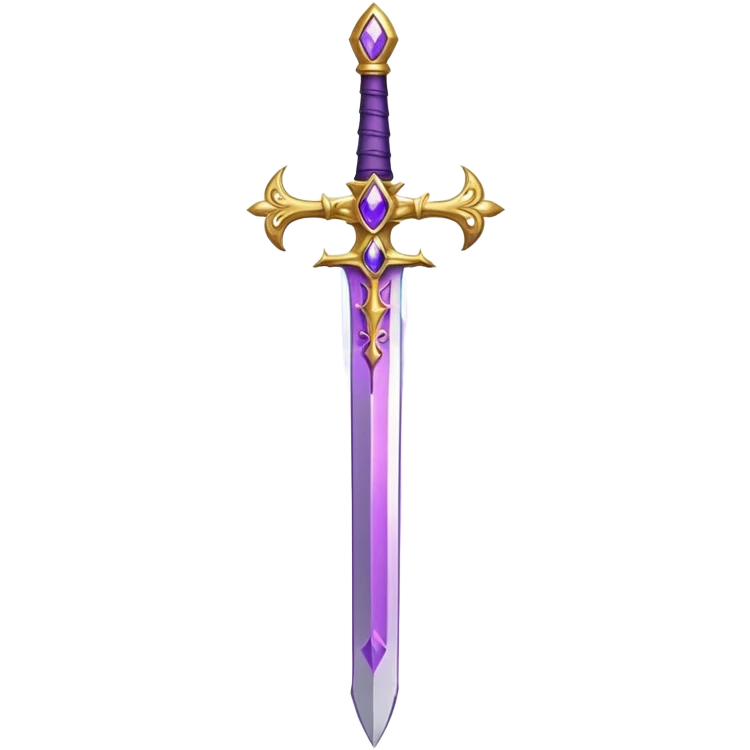 purple aura sword with crown  emoji
