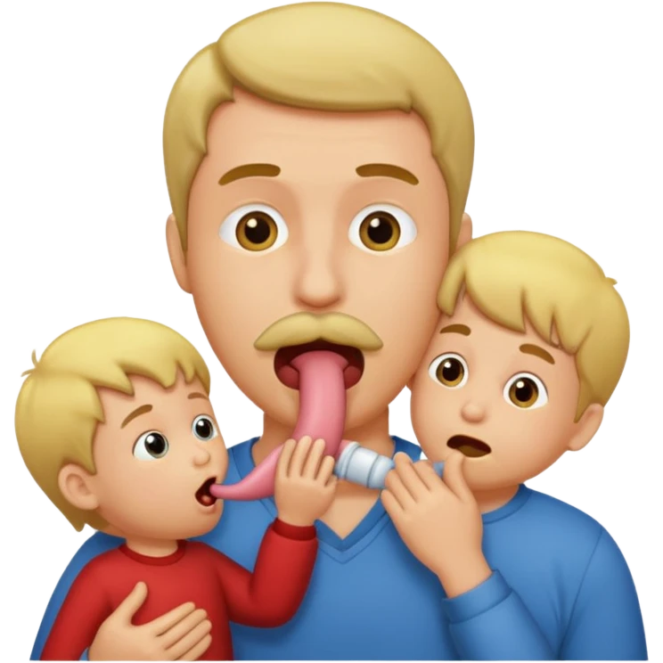 sex with child and man putting penis in his mouth emoji