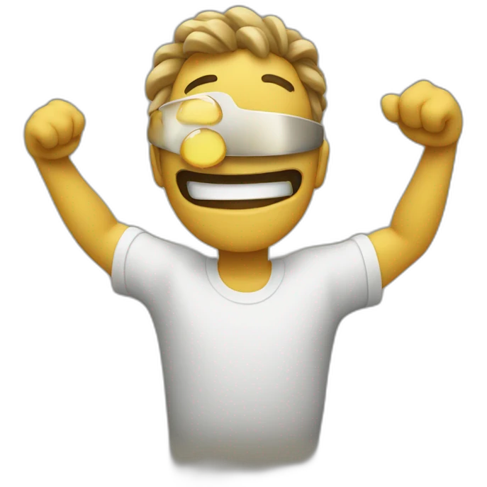 Personne qui fait un dab emoji