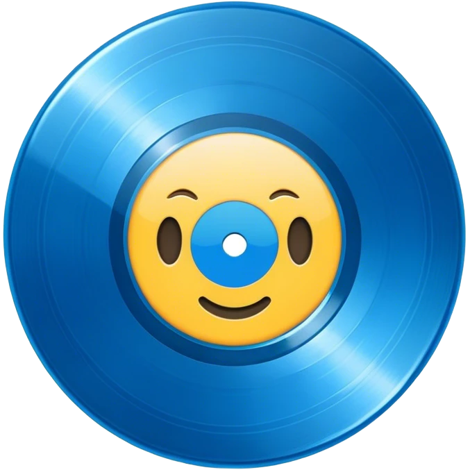  vinyl record blue  emoji