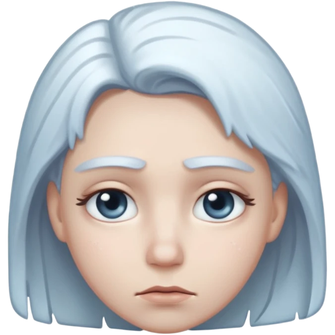 Frozen icy sad face emoji