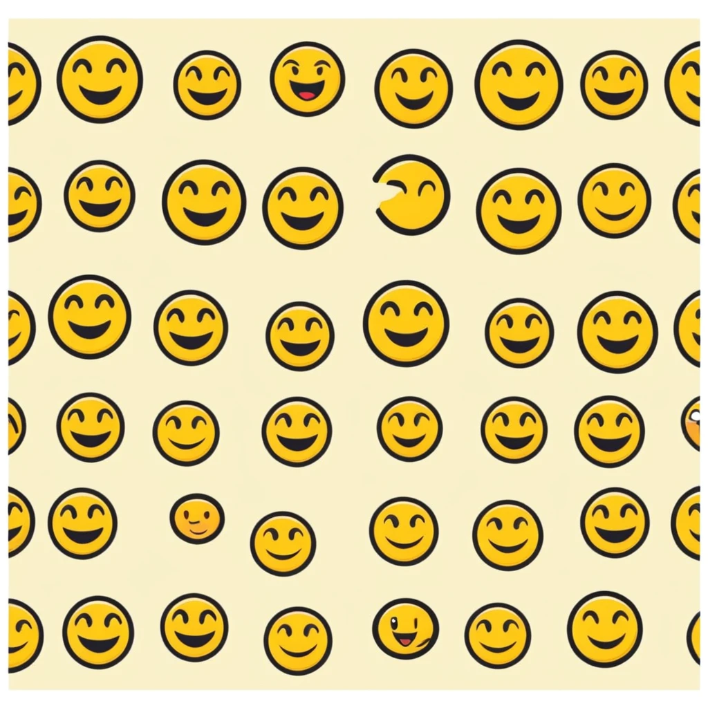 A wide format slideshow title screen for "The Emoji Movie Quiz" game with popular emoji characters arranged in a presentation-friendly layout emoji