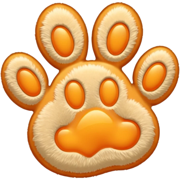 a very light orange pawprint emoji