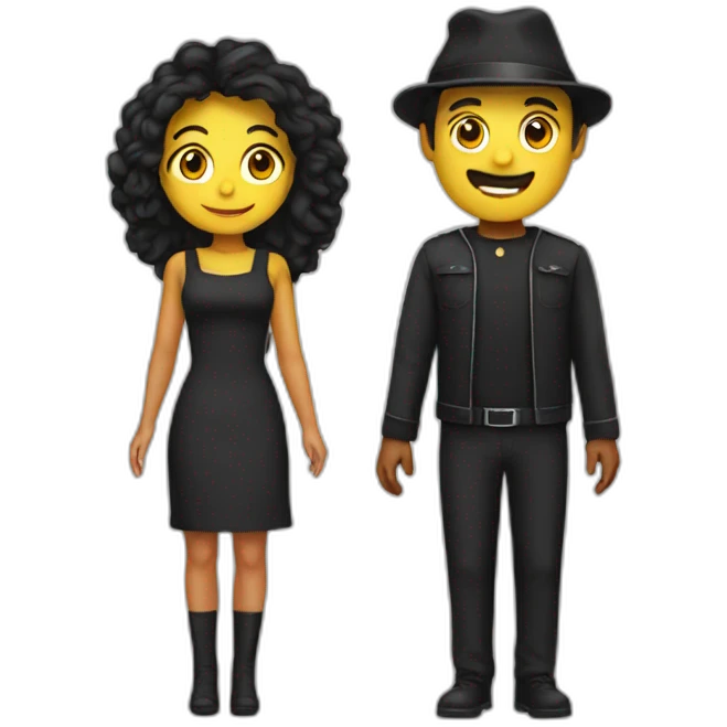 halloween couple costume emoji