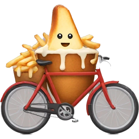 POUTINE SUR UN VELO emoji