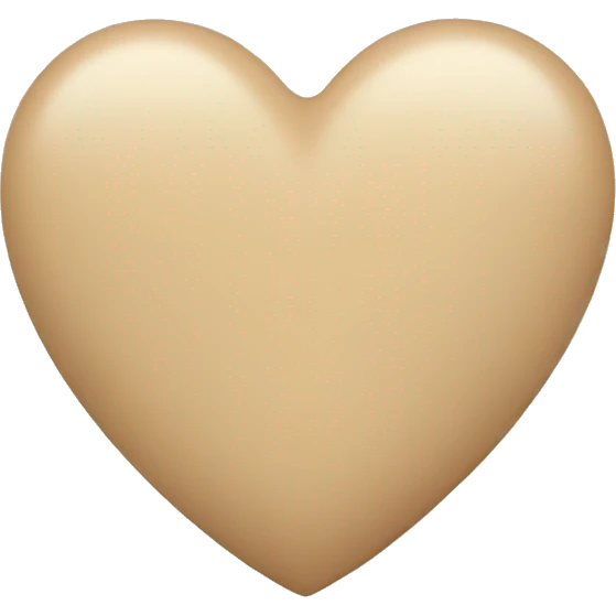 Beige heart emoji