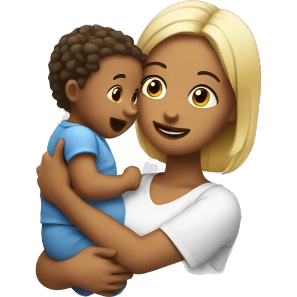 talking with baby emoji