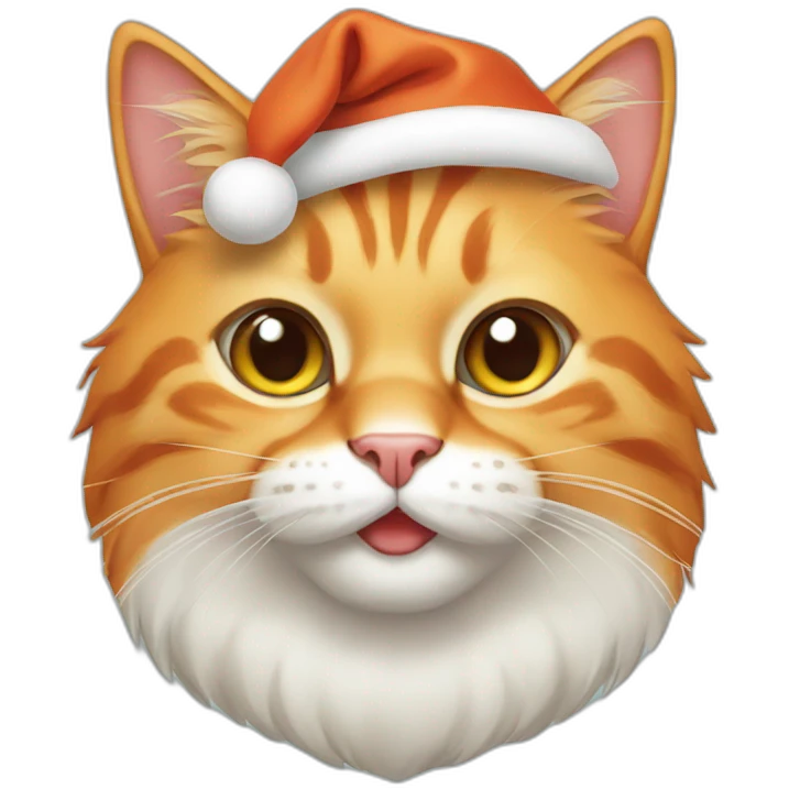 santa orange cat emoji