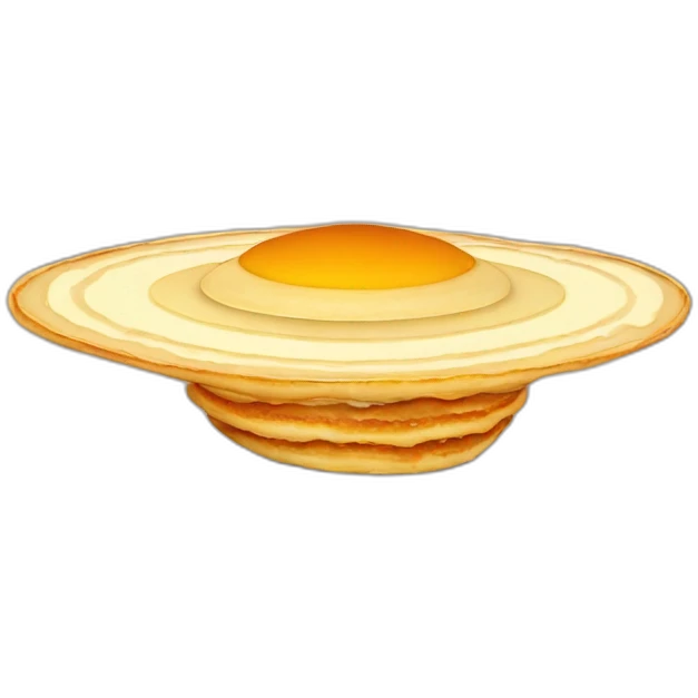 saturn as a pancake emoji