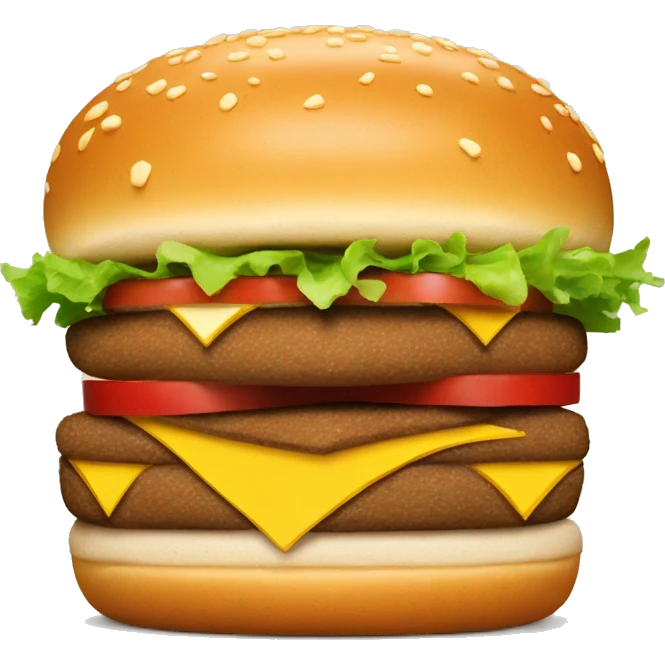 Big n tasty burger with a McDonald's logo on a top bread emoji